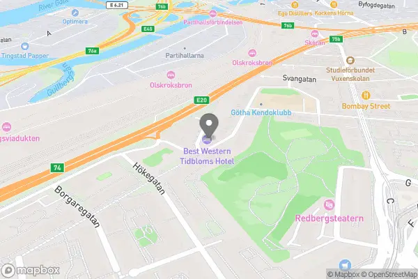 Best Western Tidbloms Hotel - Olskroksgatan 23, Örgryte - Härlanda, 416 66 Göteborg, Sverige karta