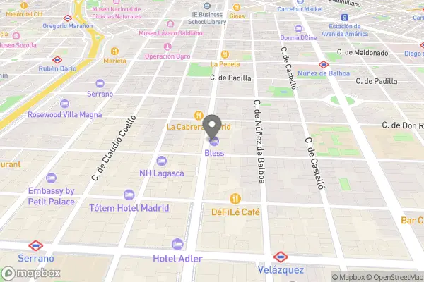 BLESS Hotel Madrid - The Leading Hotels of the World - Velazquez, 62, Salamanca, 28001 Madrid, Spanien karta