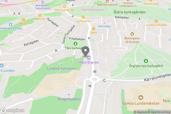 Hotel Örgryte - Danska Vägen 70, Örgryte - Härlanda, 416 59 Göteborg, Sverige karta