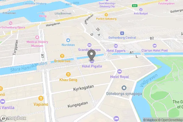 Hotel Pigalle - Södra Hamngatan 2, Centrum, 41106 Göteborg, Sverige karta