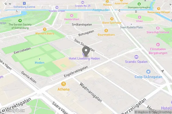 Hotell Heden - Sten Sturegatan 1, Centrum, 411 39 Göteborg, Sverige karta