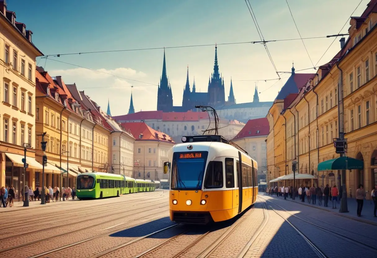 Kollektivtrafik i Brno – enkelt sätt att utforska Tjeckien illustration
