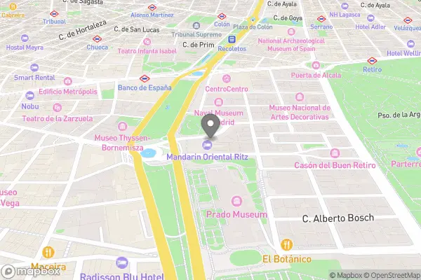 Mandarin Oriental, Ritz Madrid - Plaza de la Lealtad, 5, Retiro, 28014 Madrid, Spanien karta