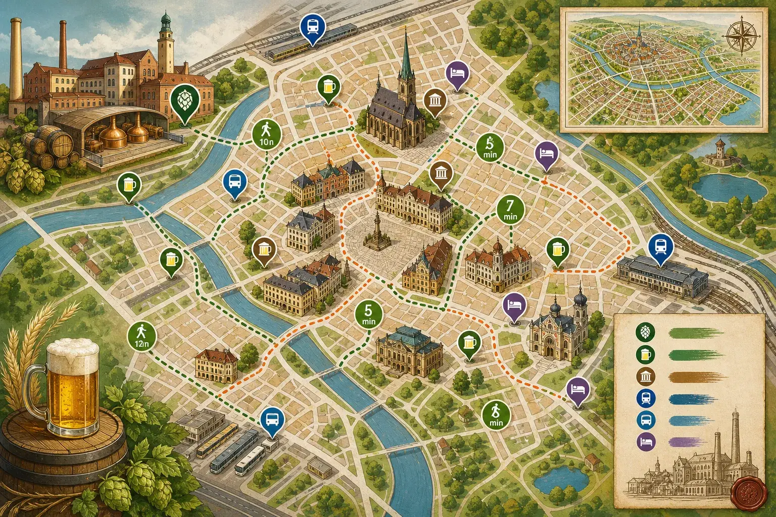 Karta Pilsen illustration