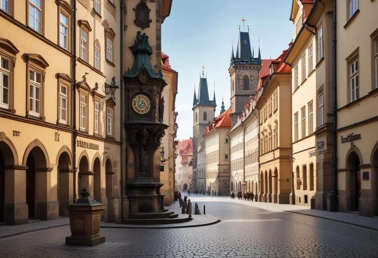 Skippa plastflaskor i Prag illustration