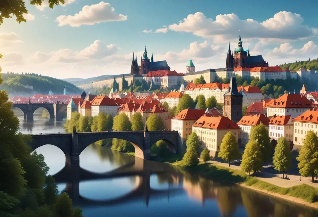 Så tar du dig från Sverige till Prag – enkelt! illustration
