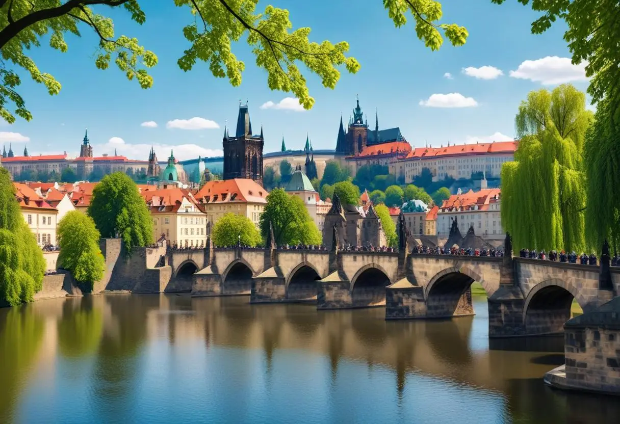Väder Prag illustration