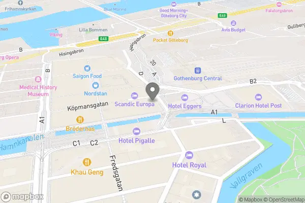 ProfilHotels Opera - Nils Ericsonsgatan 23, Centrum, 40126 Göteborg, Sverige karta
