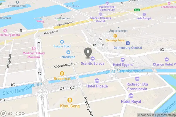 Scandic Europa - Nils Ericsonsgatan 21, Centrum, 411 03 Göteborg, Sverige karta
