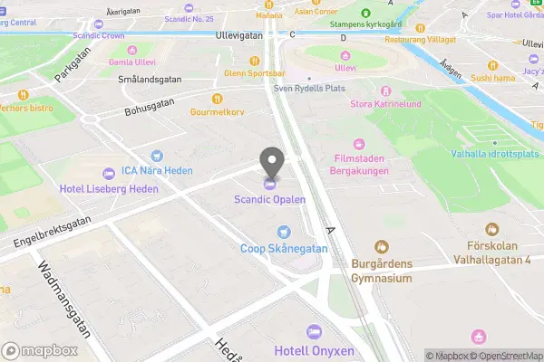 Scandic Opalen - Engelbrektsgatan 73, Centrum, 412 52 Göteborg, Sverige karta