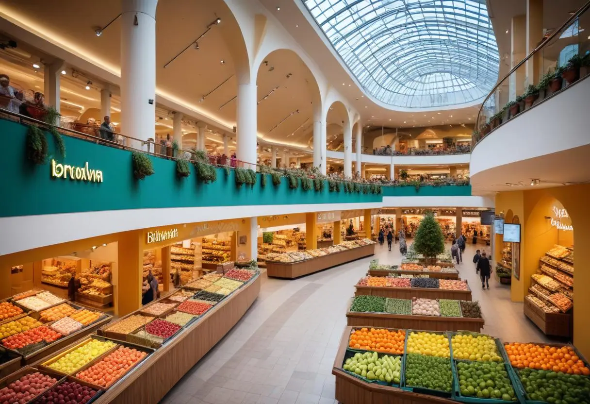 Shopping i Brno, Tjeckien, en härlig dag illustration