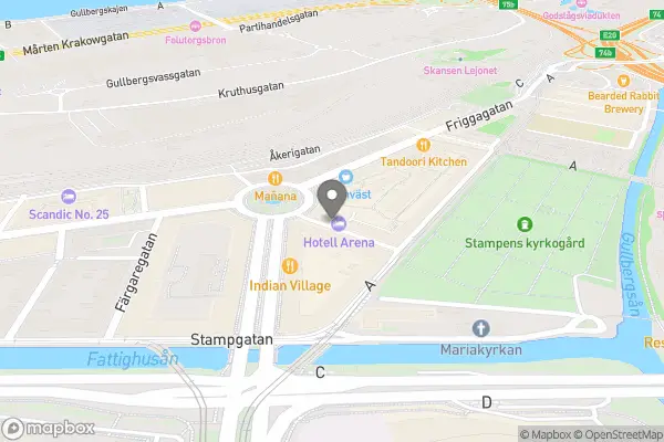 Sure Hotel by Best Western Arena - Baldersgatan 4, Centrum, 411 02 Göteborg, Sverige karta