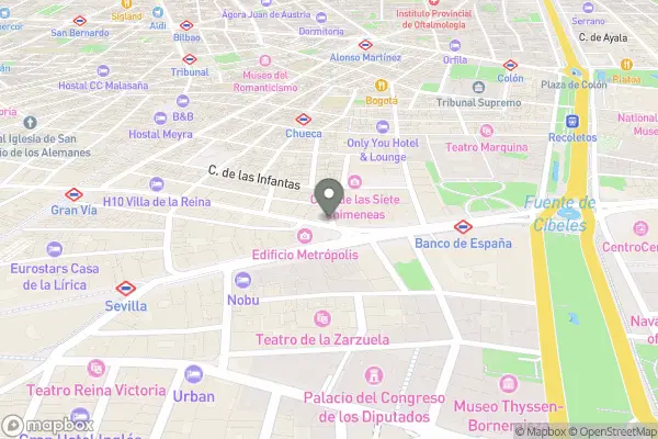 The Principal Madrid, Small Luxury Hotels - Marqués de Valdeiglesias, 1, Madrids centrum, 28004 Madrid, Spanien karta