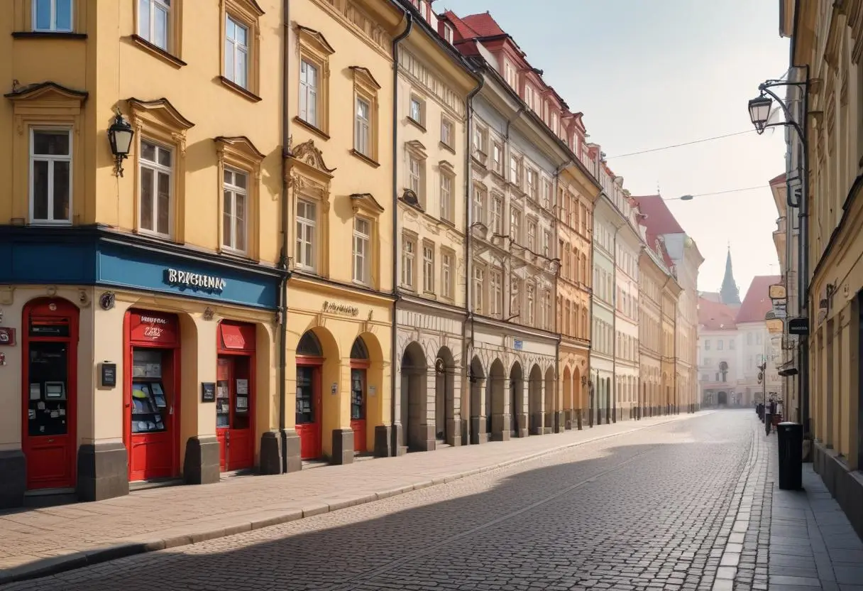 Valuta och uttagsautomater i Brno, Czech Republic – enkelt och smidigt illustration